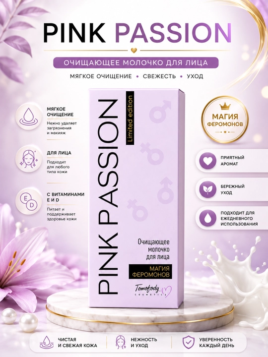 Pink Passion 3 tasi 1 da: loson, quyoshdan himoya kremi, sovun, yuzni tozalovchi krem