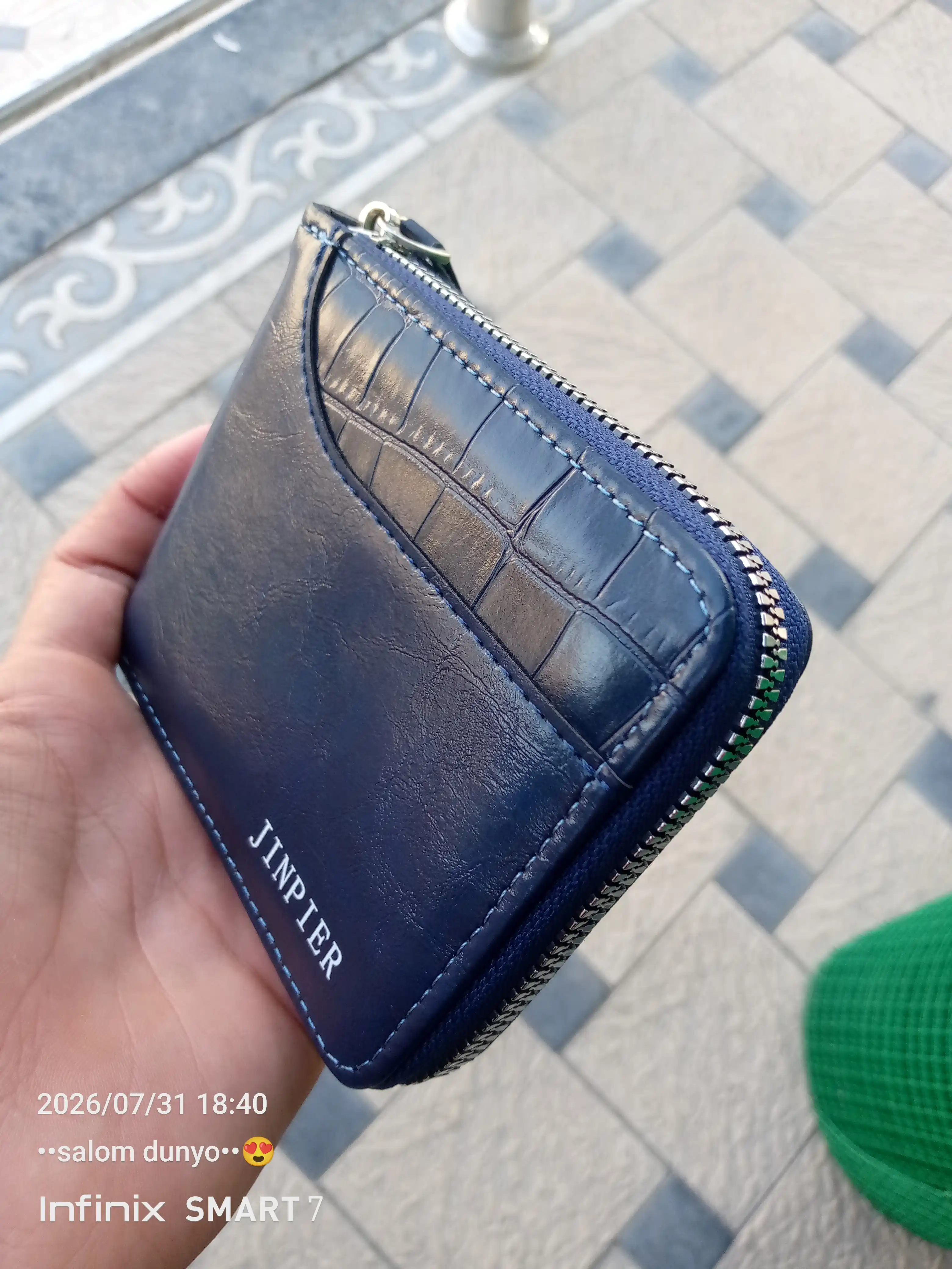 Erkaklar hamyoni, portmone, karta va pul uchun hamyon, eko charm, 12×10 sm