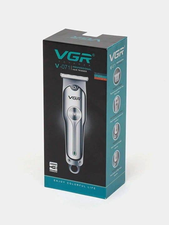 VGR Professional Shaver 377— шейвер, 9000 RPM, титановая сетка, LED дисплей