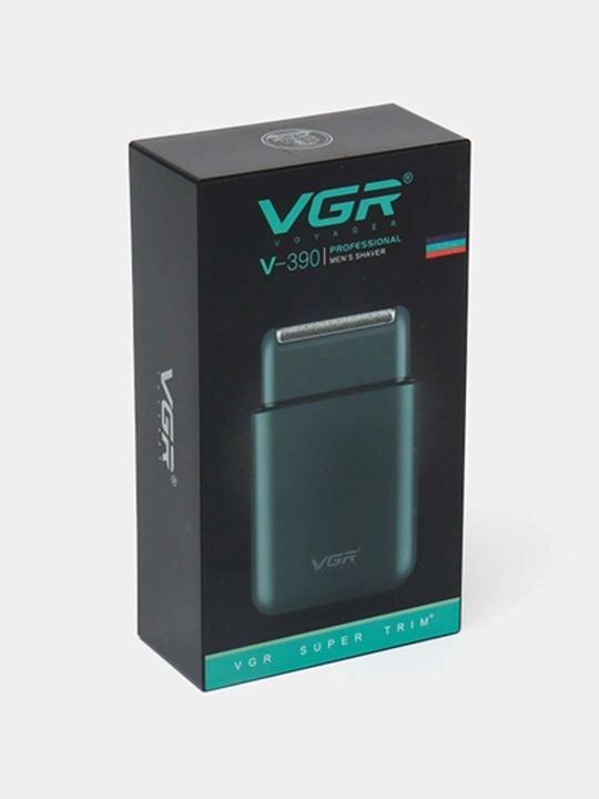 VGR Professional Shaver 377— шейвер, 9000 RPM, титановая сетка, LED дисплей