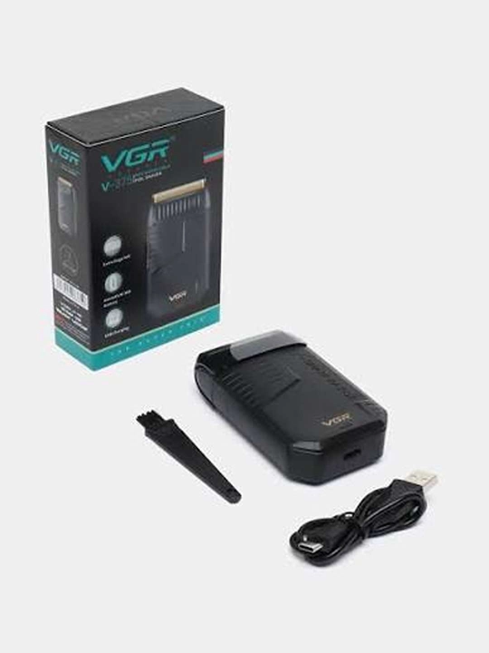 VGR Professional Shaver 377 - sheyver, 9000 aylanish tezligida, titan panjarali, LED displeyli