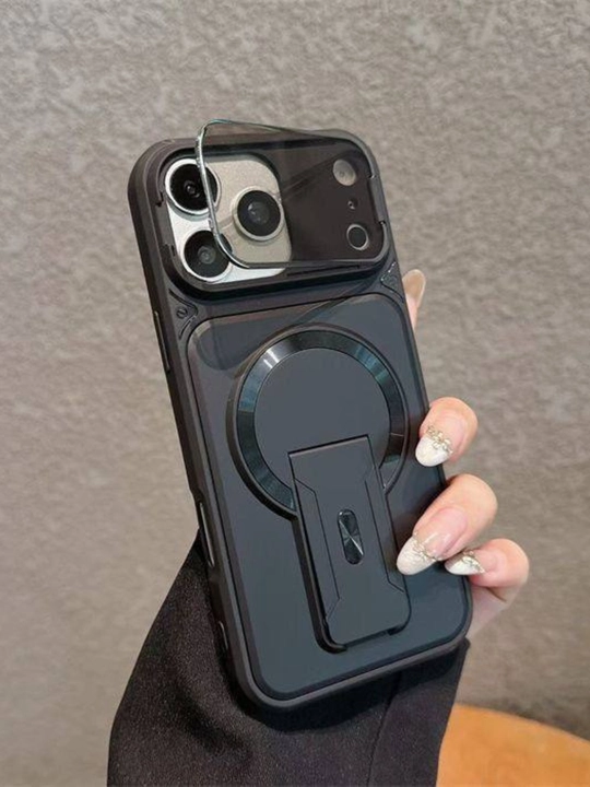 IPhone 17 Pro / 17 Pro Max uchun stendli va kamera himoyali g‘ilof