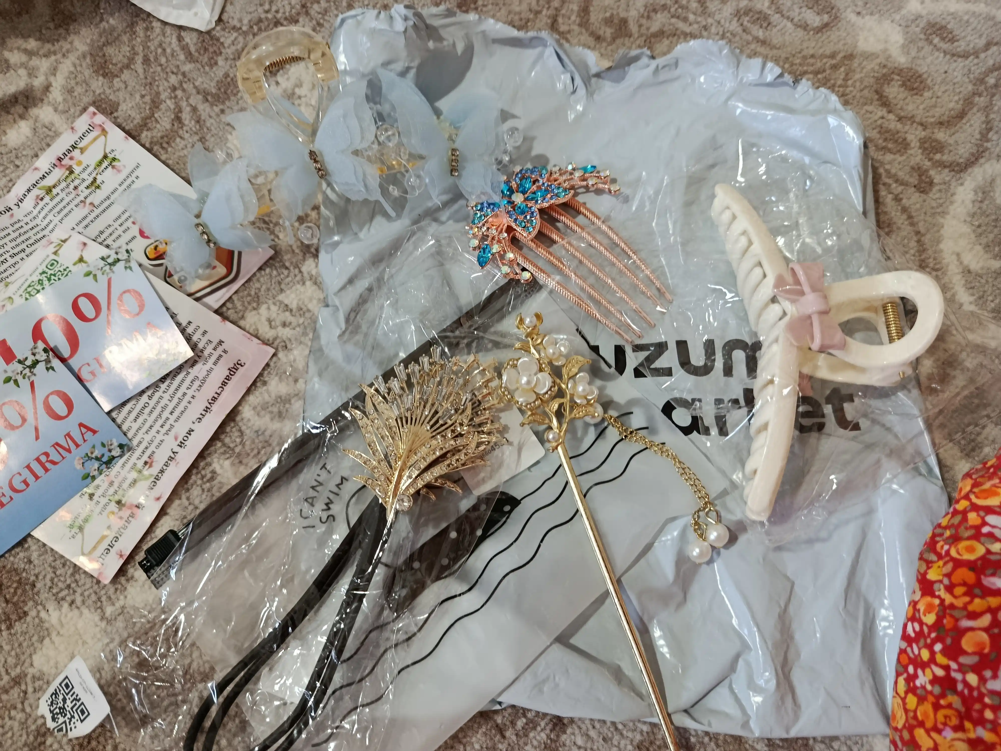 Заколка для женщин и девочек в форме бабочки