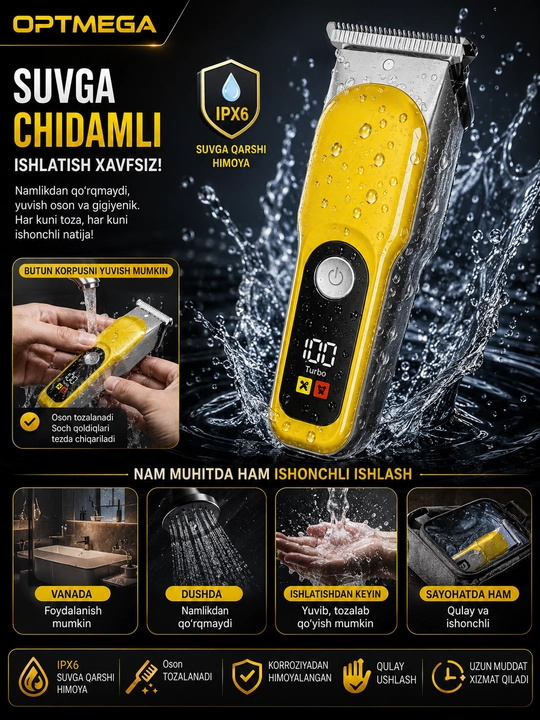 Trimmer, soch va soqol oladigan mashinka, vintage T9