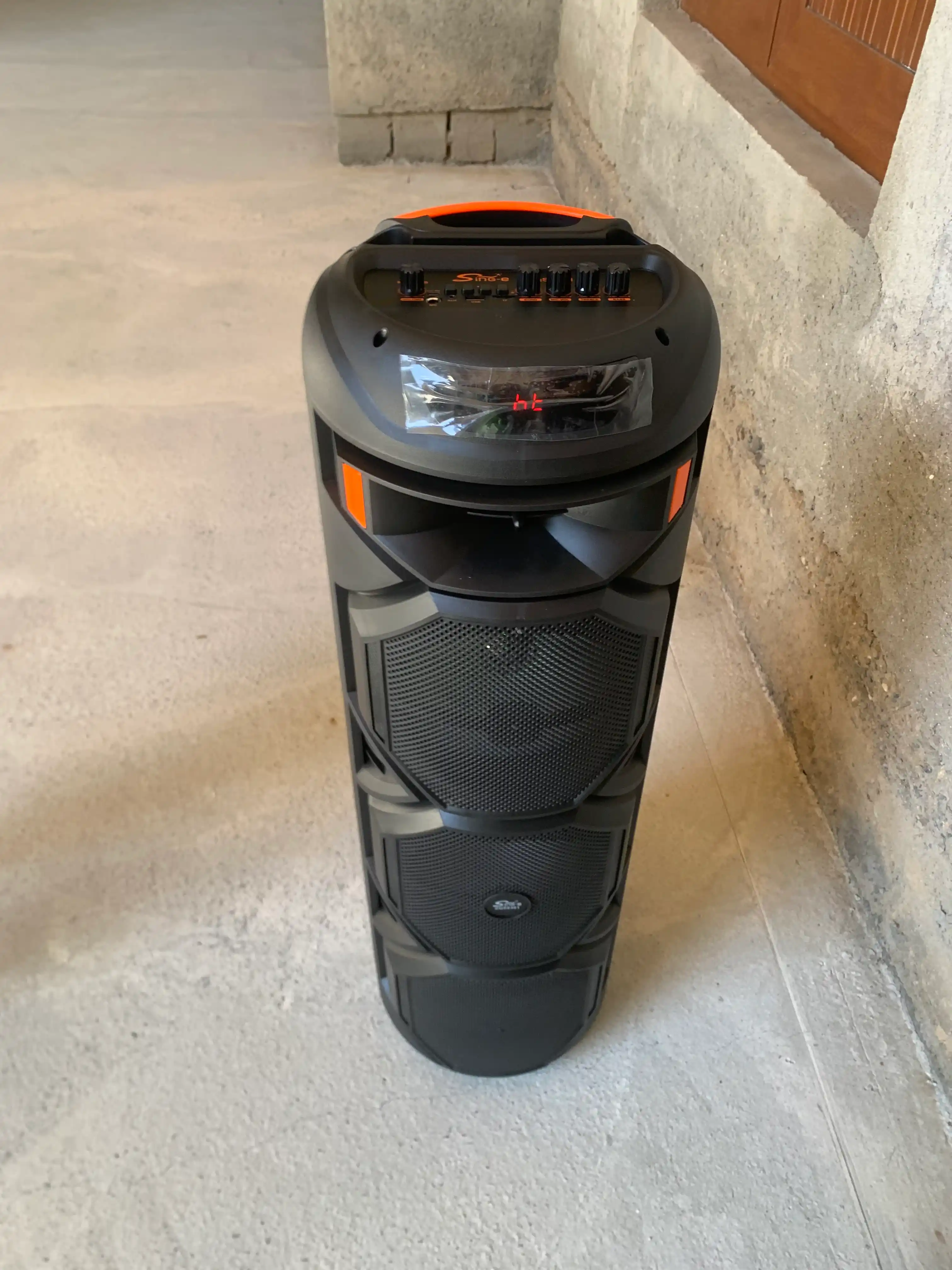 Karaoke kolonka, Bluetooth, simsiz mikrofonli, RGB chiroqli, 90×30 sm