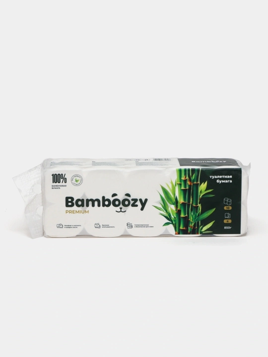 Bamboozy hojatxona qog‘ozi, bambuk, qadoqda 10 dona, eko-mahsulot