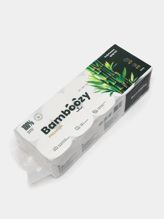Bamboozy hojatxona qog‘ozi, bambuk, qadoqda 10 dona, eko-mahsulot