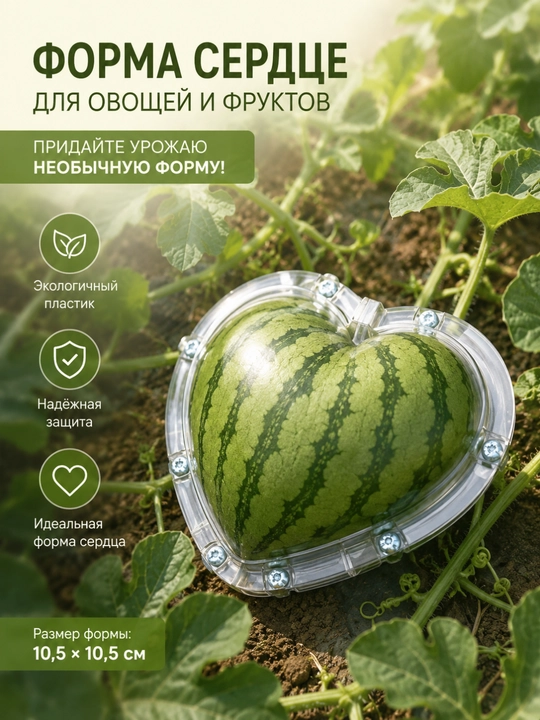 Форма для придания формы овощам и фруктам при выращивании, пластиковая, многоразовая