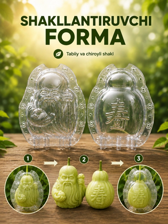 Форма для огурцов, овощей и фруктов, для выращивания необычной формы, прозрачная