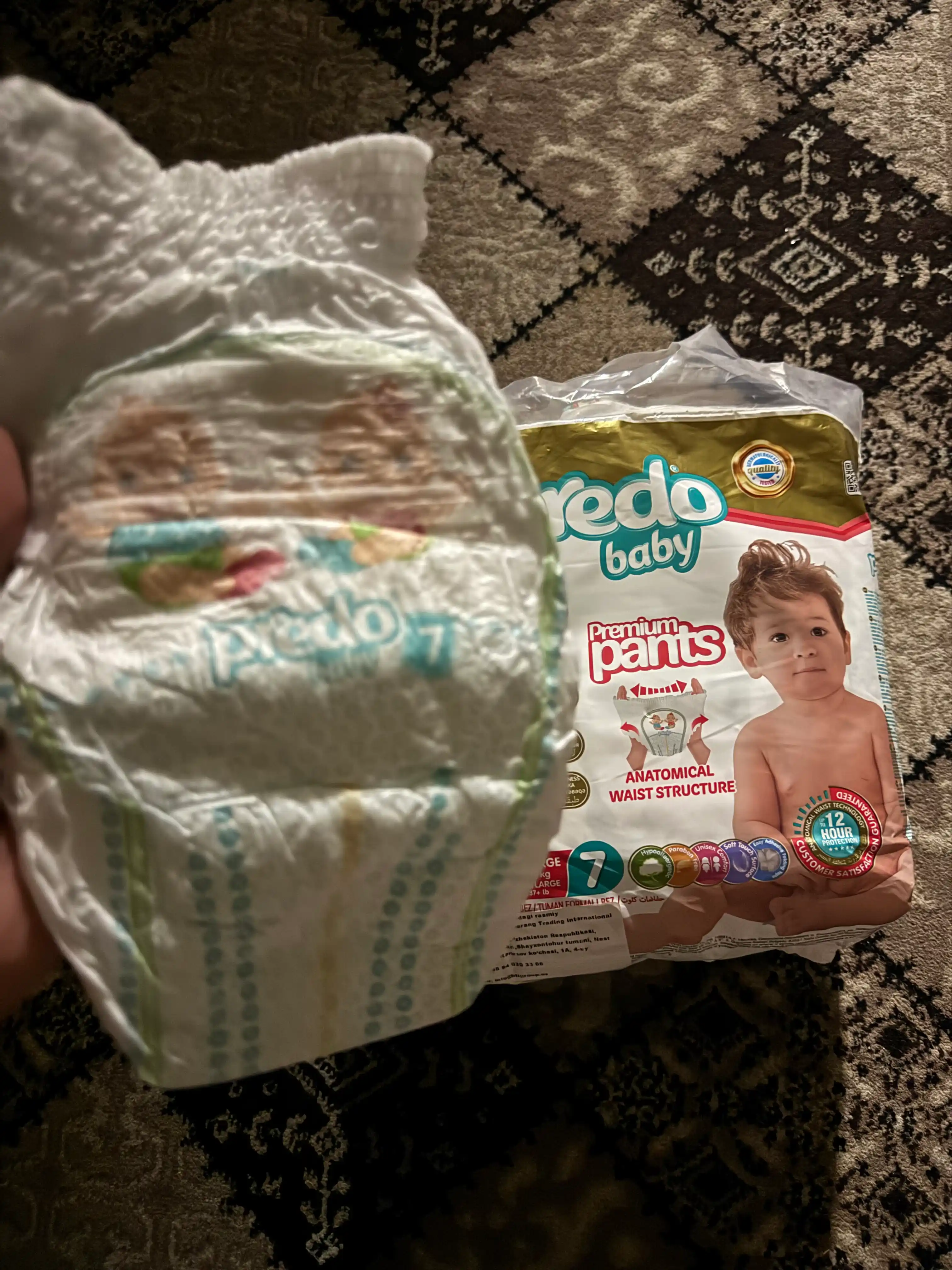 Predo Baby bolalar tagliklari, ichki kiyimlari. 3, 5, 6, 7-o‘lchamli tagliklar