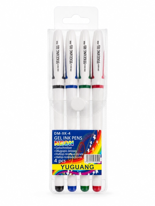 Gel ruchkalar to‘plami 4 dona, 0,5 mm, rangli - 