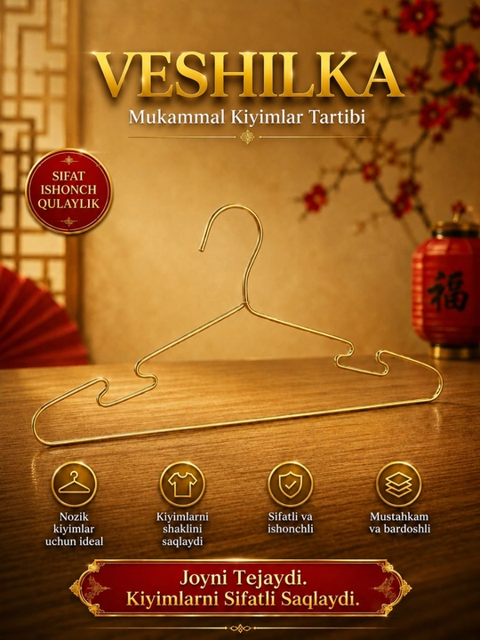Rezina qoplamali turli rangdagi sirpanmaydigan metall kiyim ilgichlar