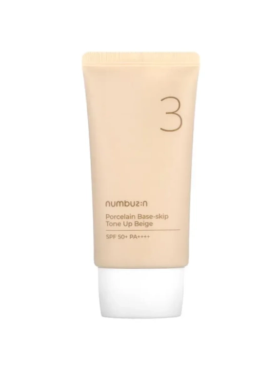 Numbuzin Солнцезащитный крем No.3 Porcelain Base-Skip Tone Up Beige - 