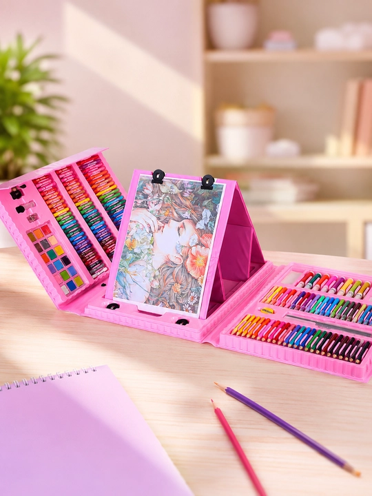 Rasm chizish to'plami 208 dona, art set, bolalar uchun rasm to'plami, marker, rangli qalam