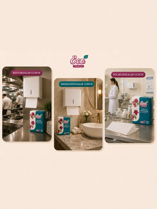 Салфетки для диспенсера Eco Premium, 2 упаковки, 300 шт