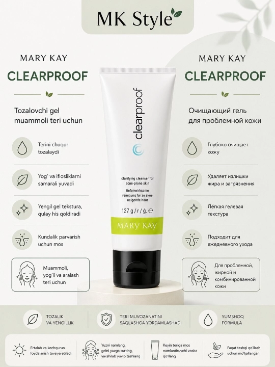 Mary Kay Clearproof очищающий гель для проблемной кожи