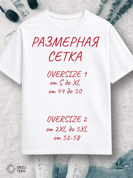 Mushukchalar printli ayollar uchun OVERSIZE paxtali futbolka, keng fasonli, ORZU-TEKS