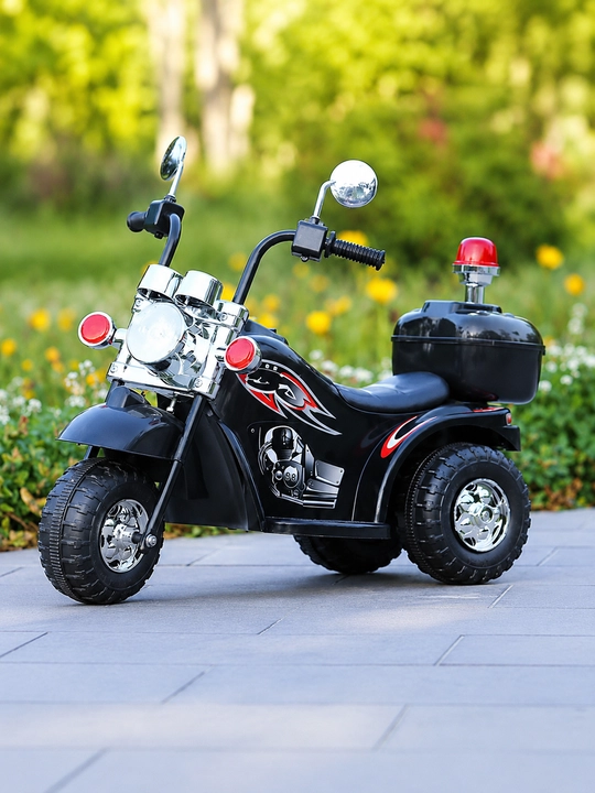 Faralar yoritgichi va musiqa funksiyasiga ega bolalar elektr mototsikli