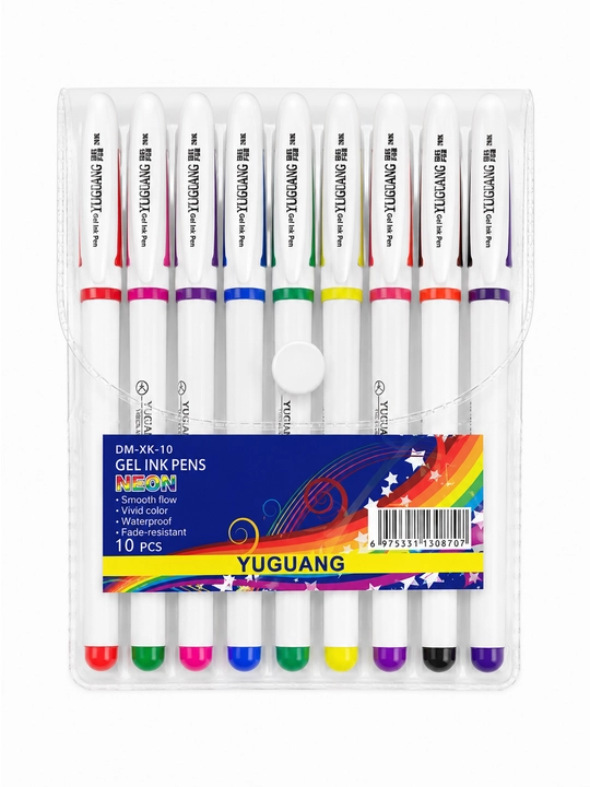 Gel Ruchkalar To‘plami 10 dona, 0.5 mm, Rangli - 