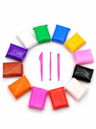 Havo Plastilini To‘plami 12 Rang, Modellash uchun Yumshoq Plastilin