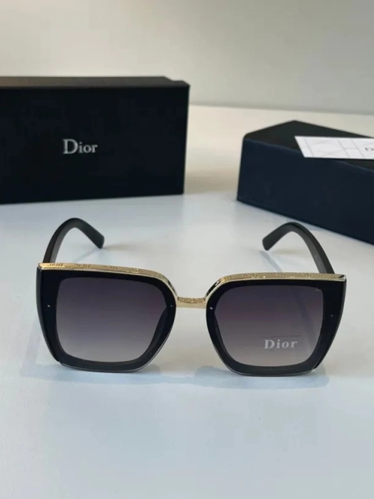 Dior женские черные солнцезащитные очки с квадратной оправой - 