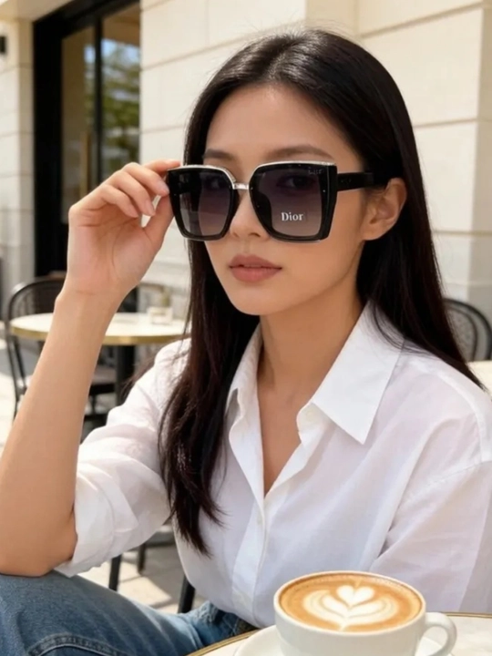 Dior женские черные солнцезащитные очки с квадратной оправой