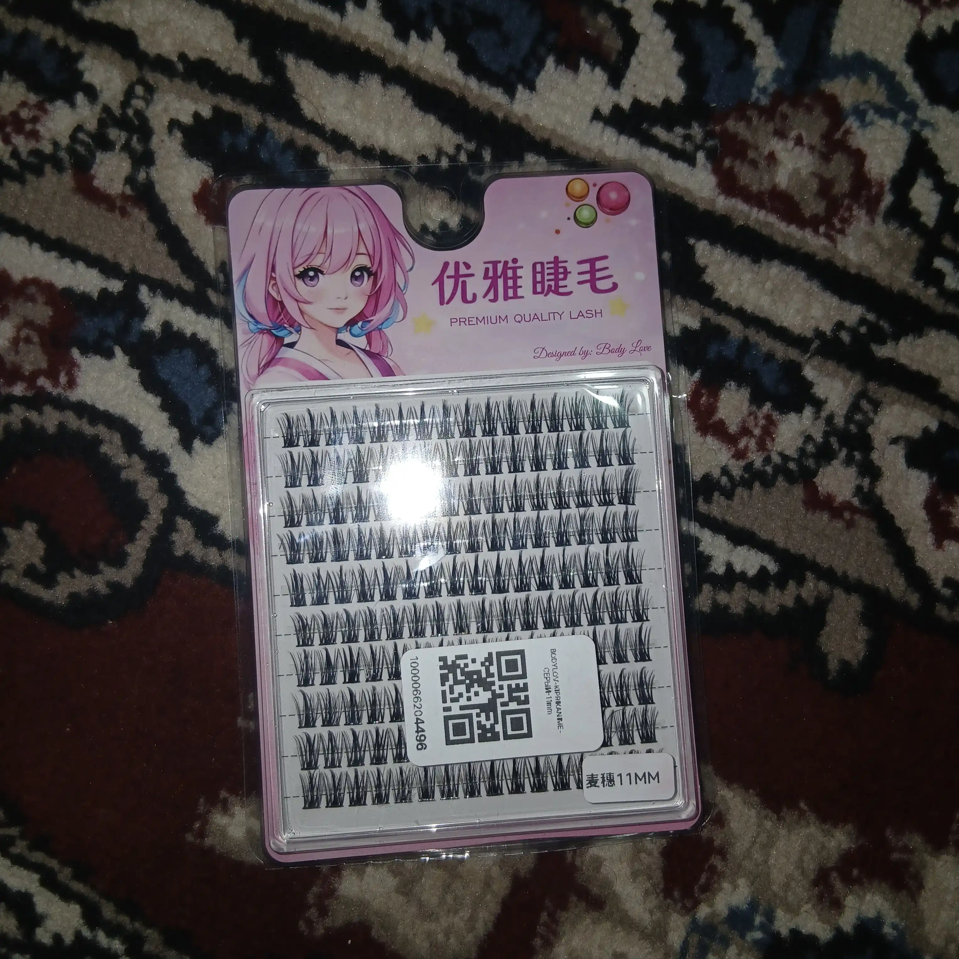 3D tutamli kipriklar, C egilishi, qoplama kipriklar, anime kipriklar, 160 dona