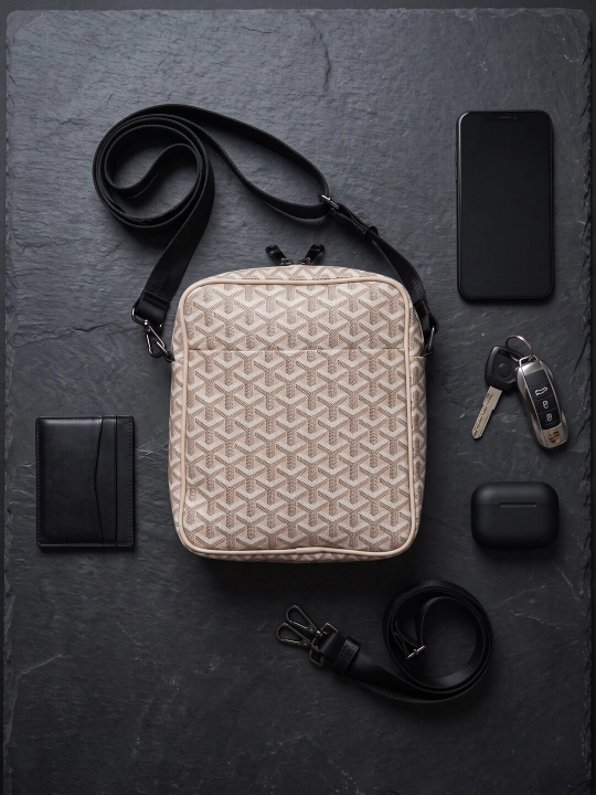 Мужская сумка через плечо, в стиле Goyard