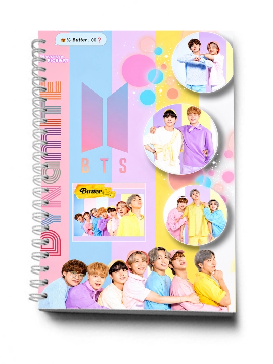BTS, K-POP, bloknot va planner 2 tasi 1 da - 30 varaqli, 2 bo'limli