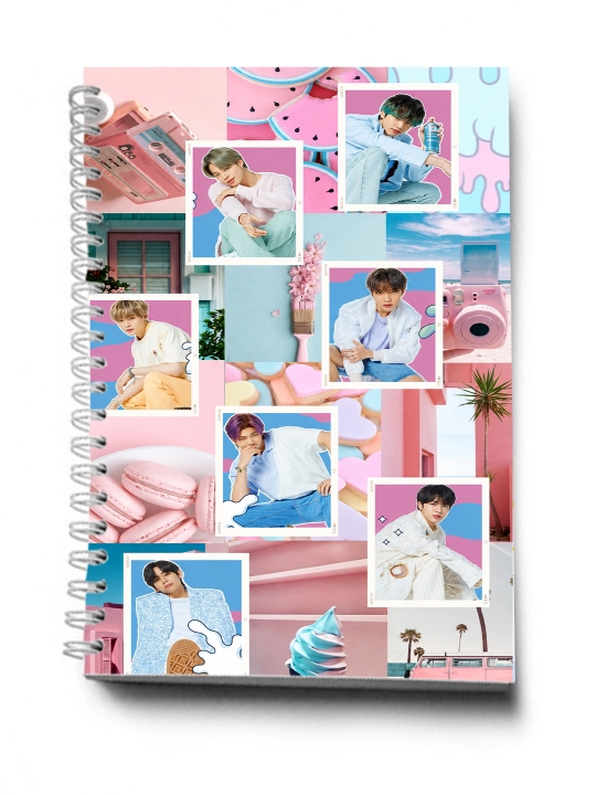 BTS, K-POP, bloknot va planner 2 tasi 1 da - 30 varaqli, 2 bo'limli