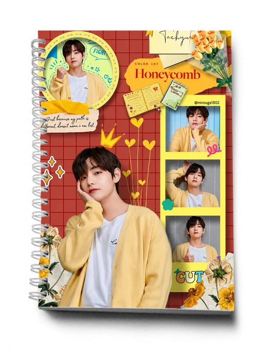 Блокнот и ежедневник 2 в 1 - BTS, K-POP — 30 листов, 2 секции - 