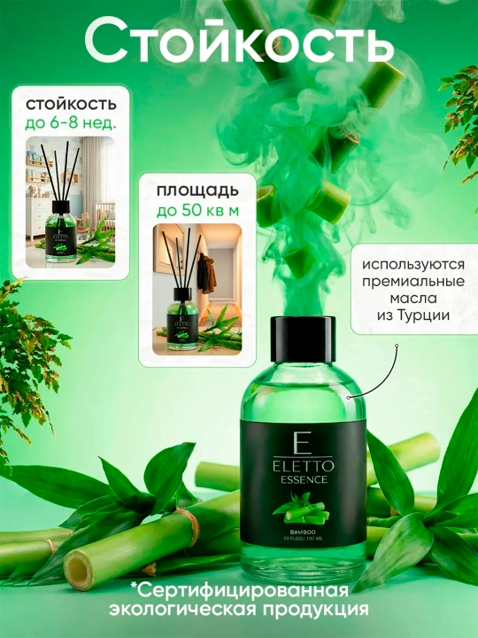 Аромадиффузор ELETTO Бамбук "Bamboo", 110 мл