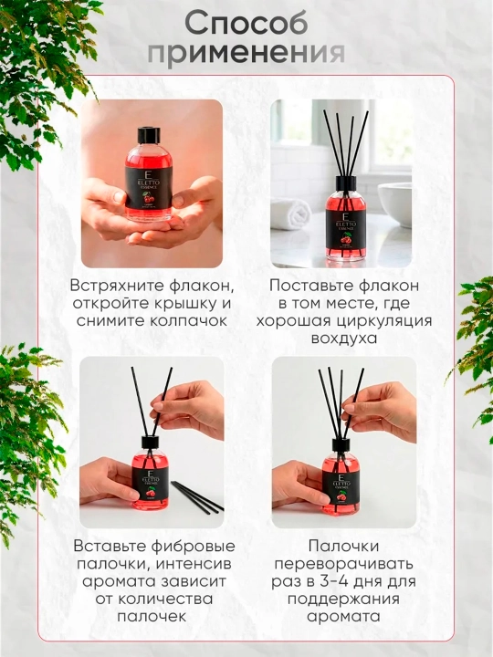 Аромадиффузор ELETTO Черешня "Cherry", 55 мл