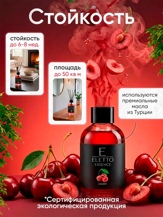 Аромадиффузор ELETTO Черешня "Cherry", 55 мл