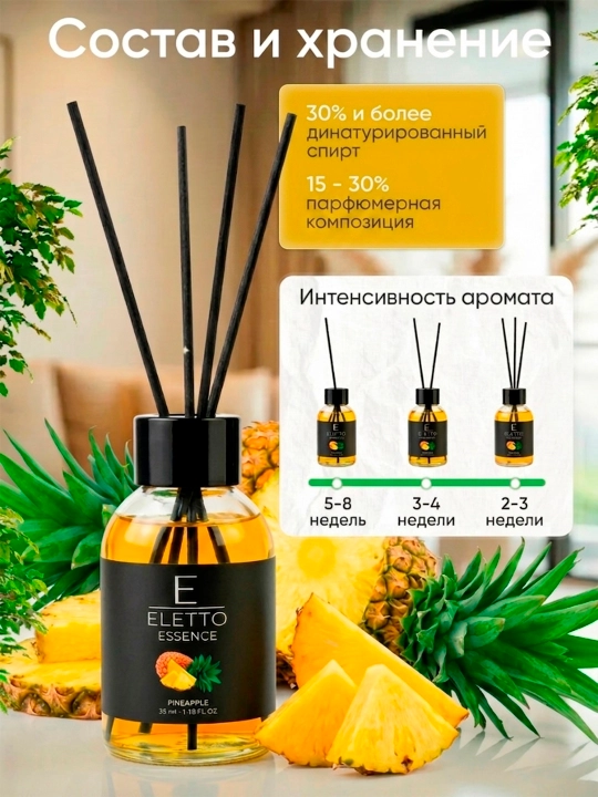 Аромадиффузор ELETTO Ананас "Pineapple", 55 мл