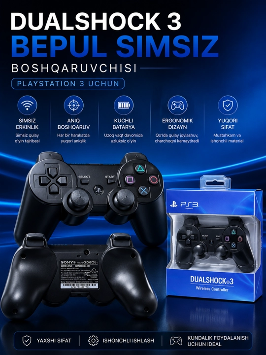 Беспроводной геймпад DualShock 3 для PS3 Bluetooth Wireless Controller - 