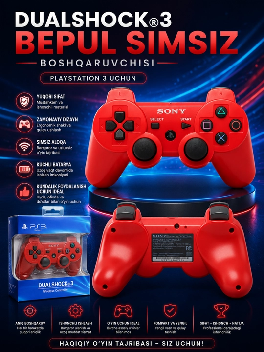 Беспроводной геймпад DualShock 3 для PS3 Bluetooth Wireless Controller - 