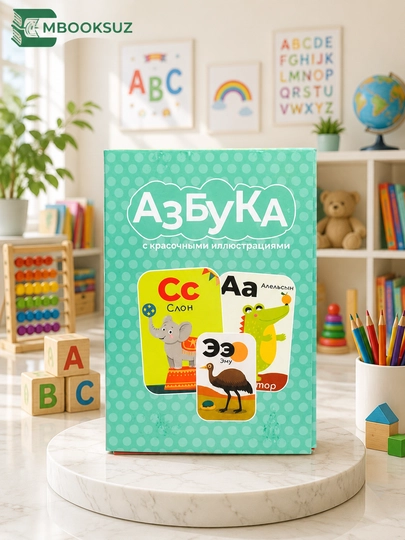 Карточки с алфавитом: английский, русский, арабский, узбекский и цифры - 