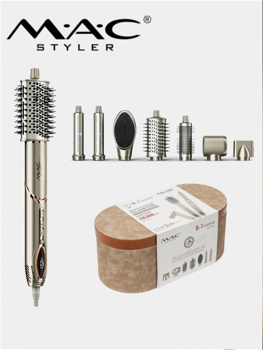 Dyson MAC-1600W fen-stayleri, soch turmagi uchun dayson, 8 ta 1 da, LED displeyli - 