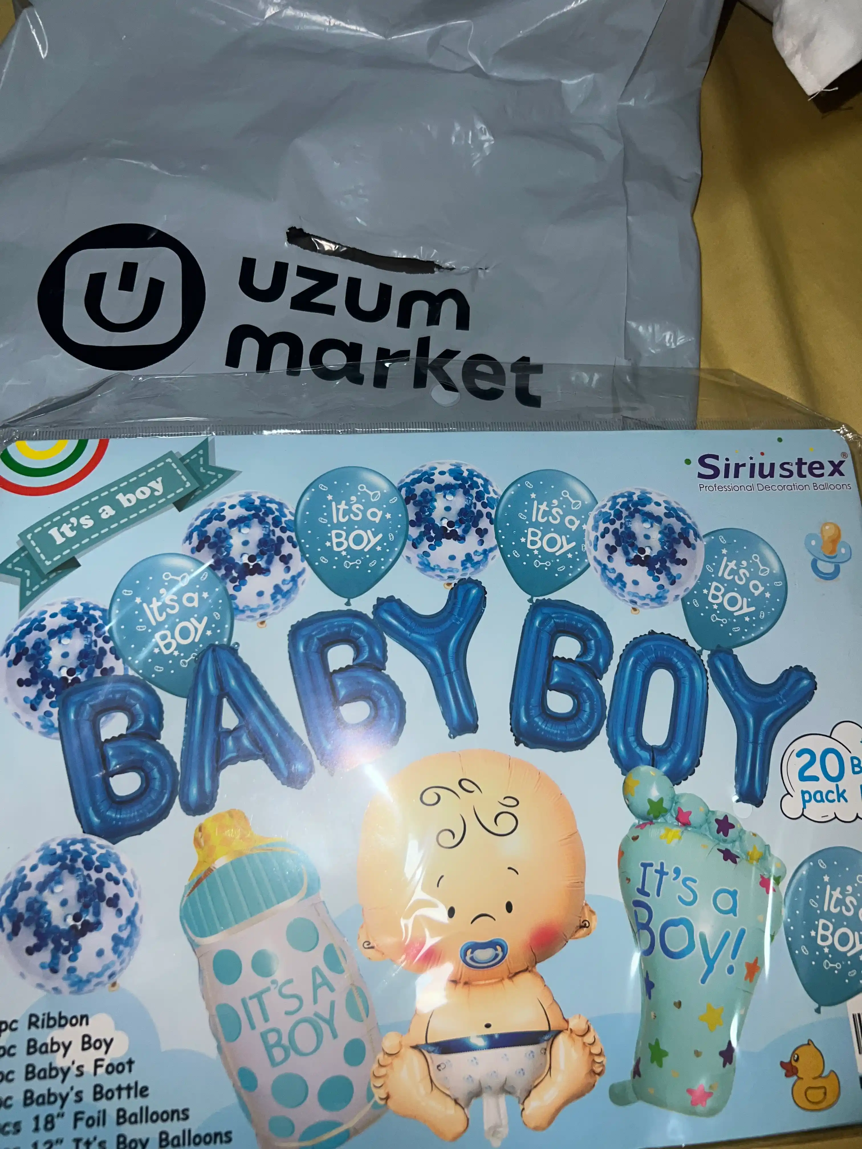 Набор воздушных шаров Baby Boy и Baby Girl