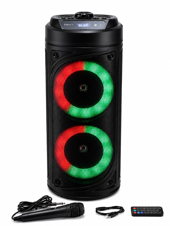 Караоке колонка ZQS6212, портативная Bluetooth акустика с микрофоном, 6.5"