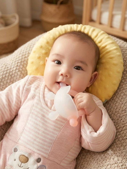 Zubogriz 0+ oydan, qol soʻrishdan saqlaydi.  Chaqaloq qoʻlidan tushib ketmaydi. BPA free