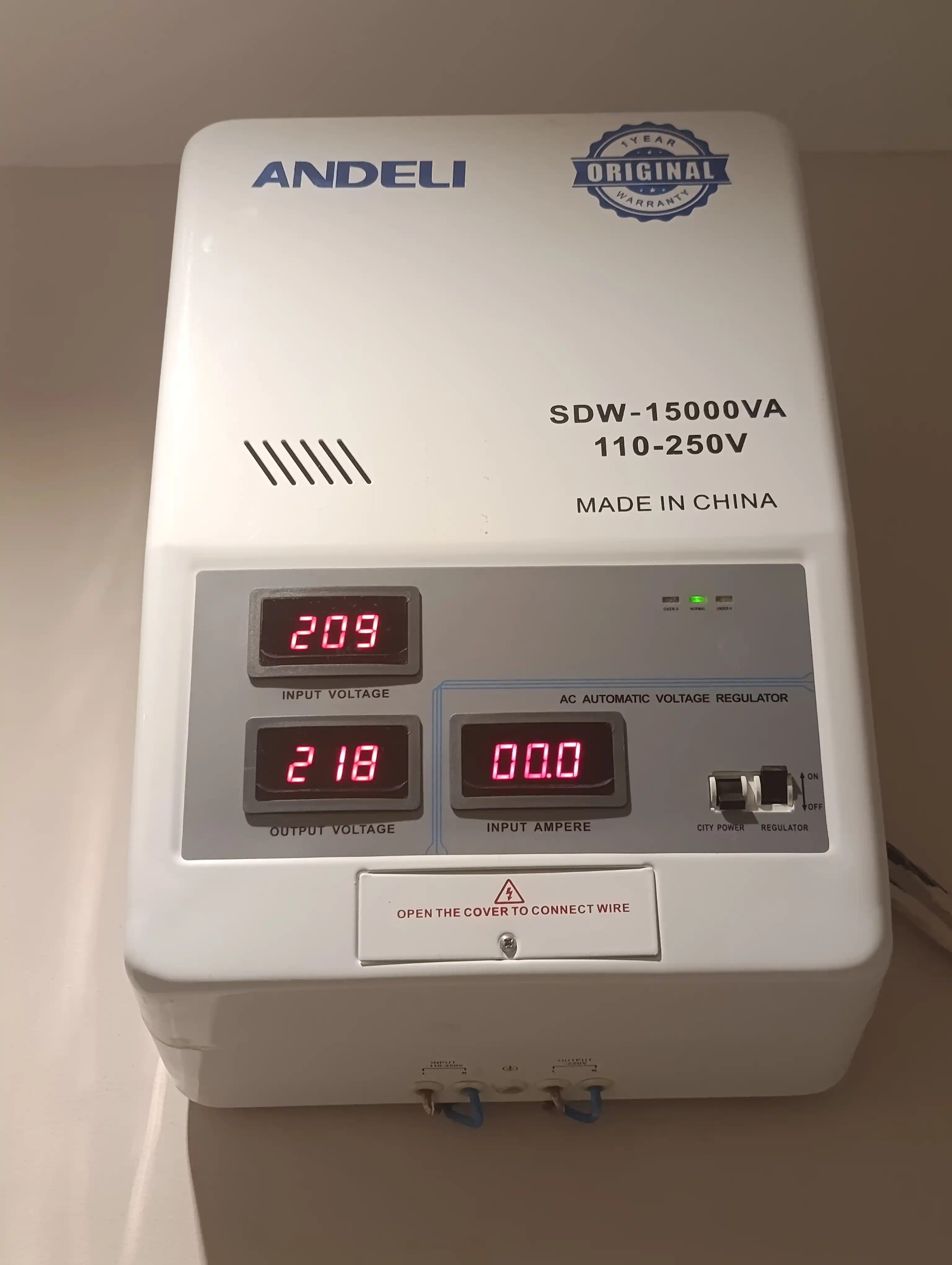 Kuchlanish stabilizatori ANDeli SDW/SVC 1–50 kVA, 110–300V, 220V
