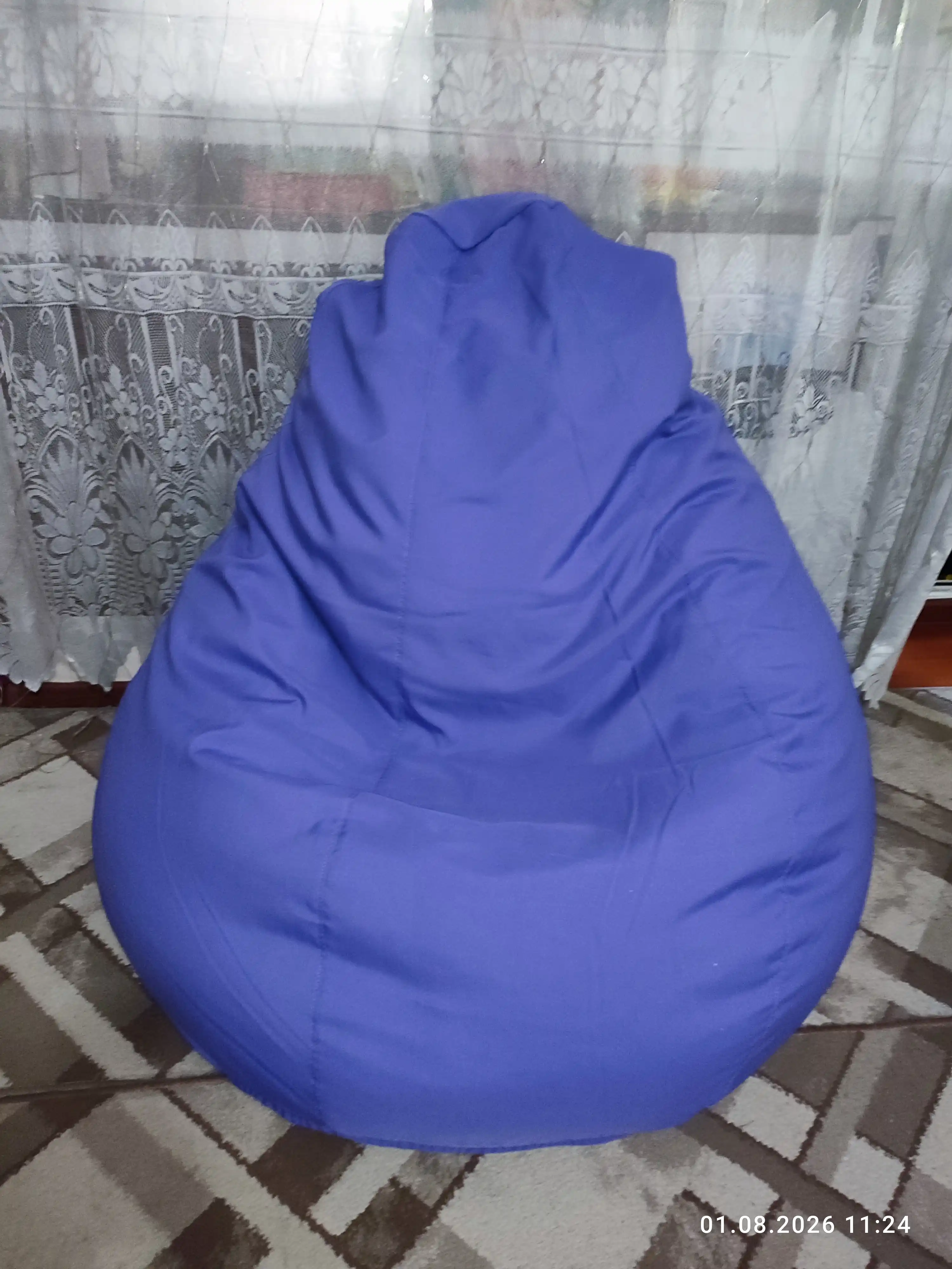 Большой кресло мешок Bean Bag размер XXXXL, мягкий пуфик-бинбег из ткани габардин