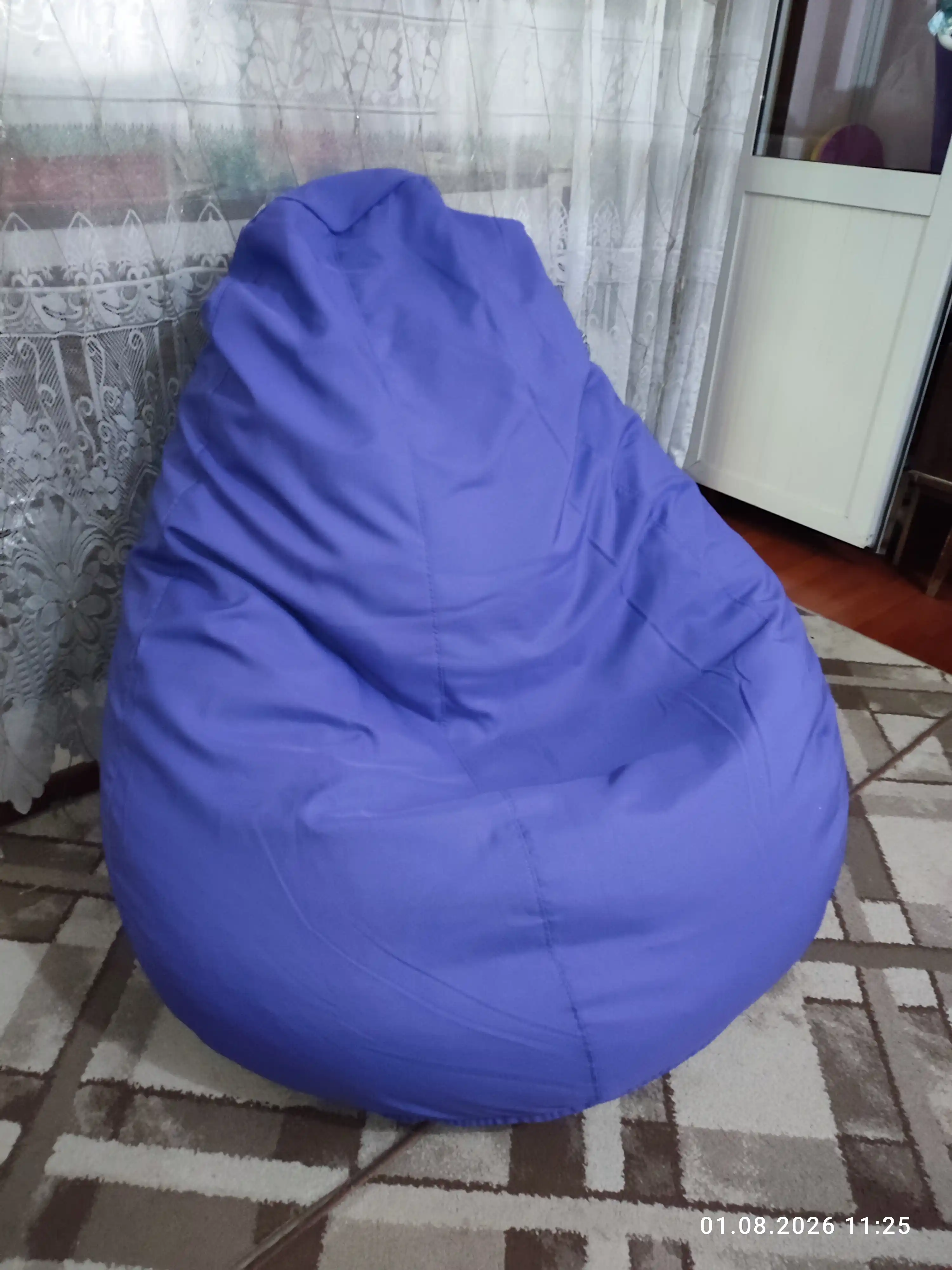 Большой кресло мешок Bean Bag размер XXXXL, мягкий пуфик-бинбег из ткани габардин
