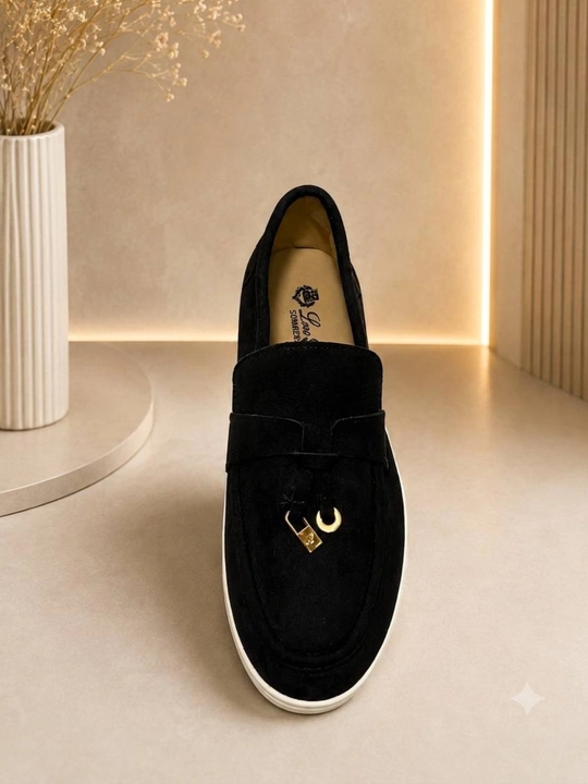 Женские мокасины Loro Piana Style, замшевые лоферы премиум класса - 