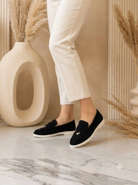 Женские мокасины Loro Piana Style, замшевые лоферы премиум класса