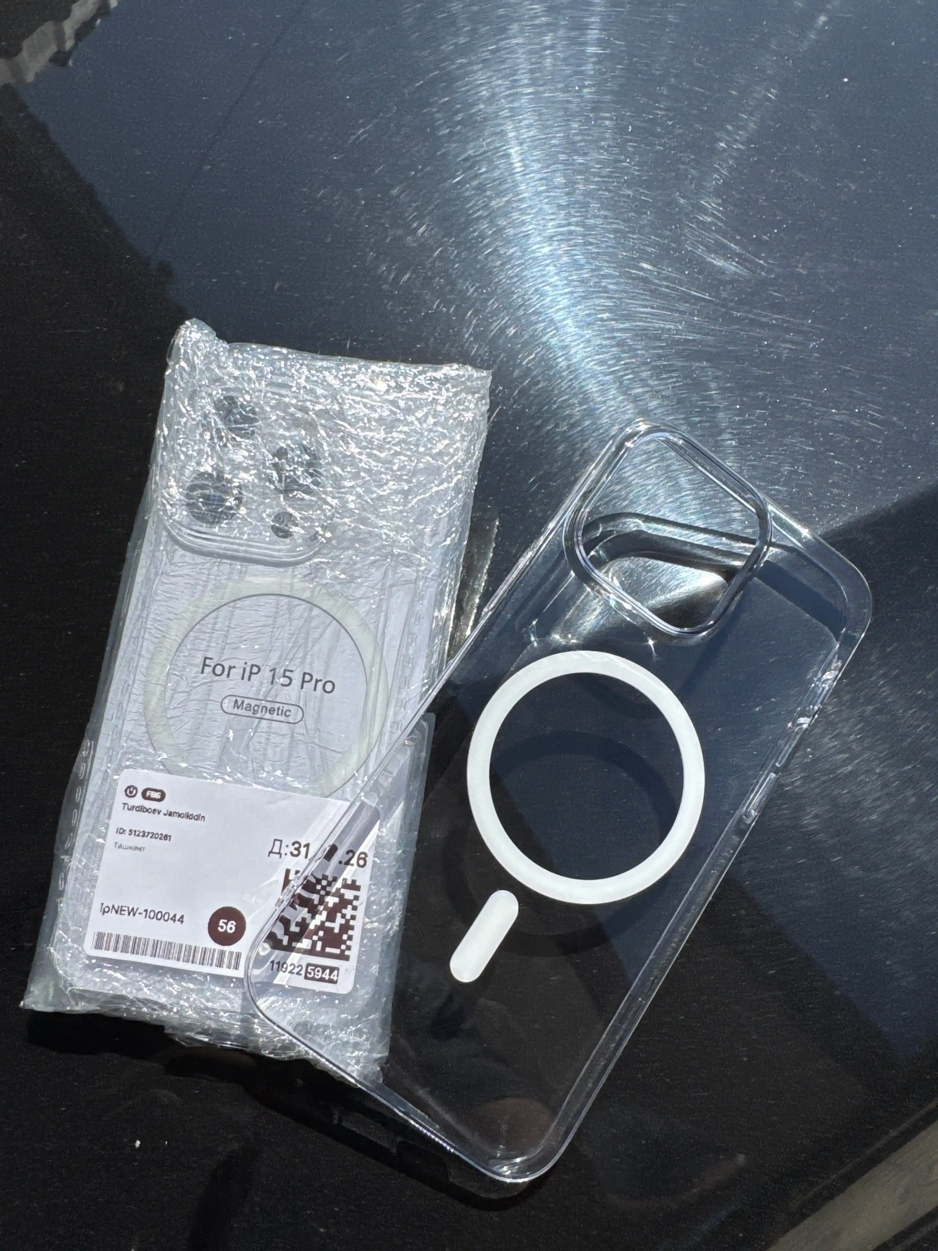 IPhone 15 Pro Max uchun shaffof MagSafe g‘ilof, magnitli quvvatlash bilan