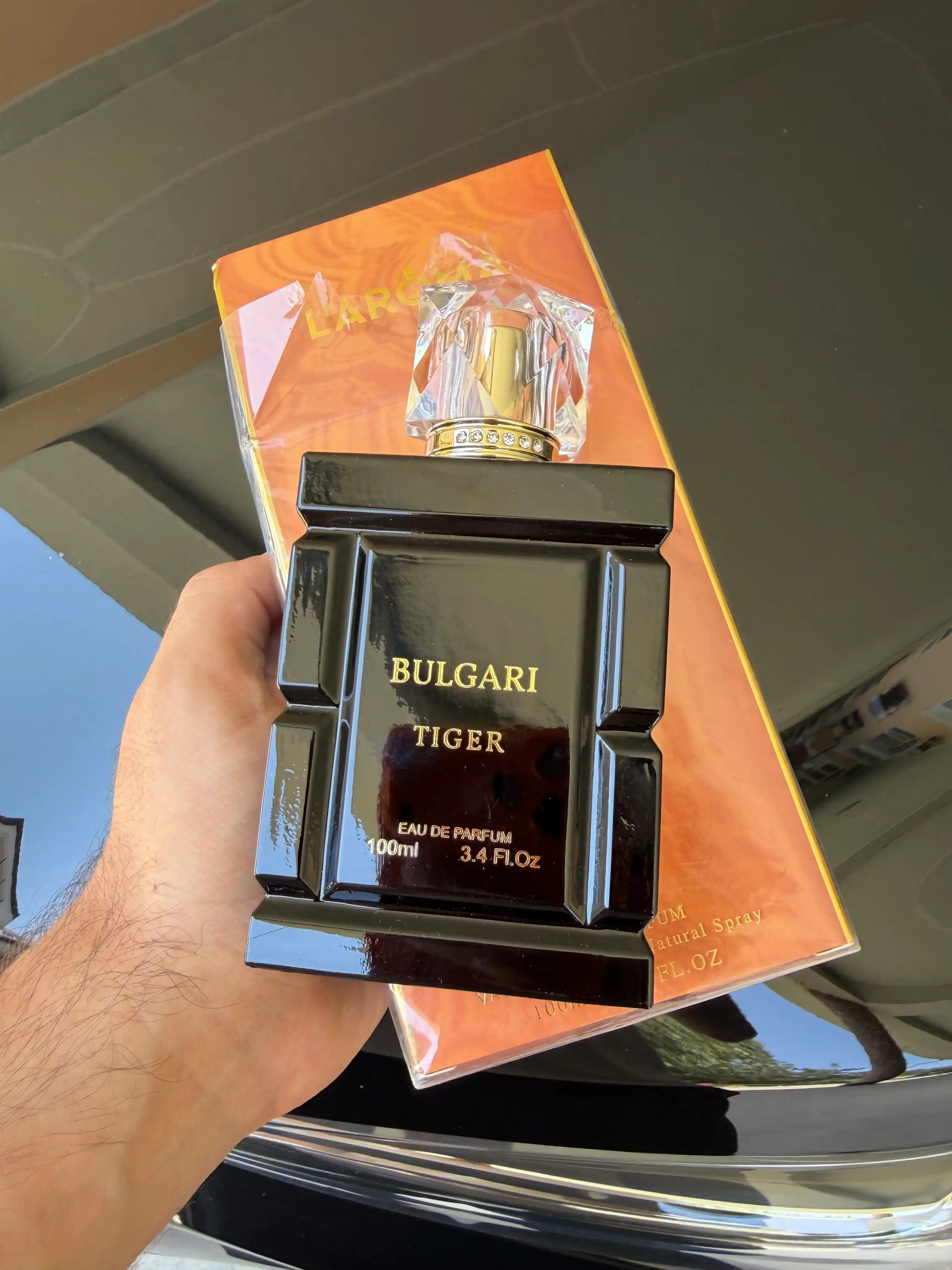 Erkaklar atiri Bulgari Tiger Eau de Parfum 100 ml, yangi yog‘ochsimon hid, sovg’a uchun