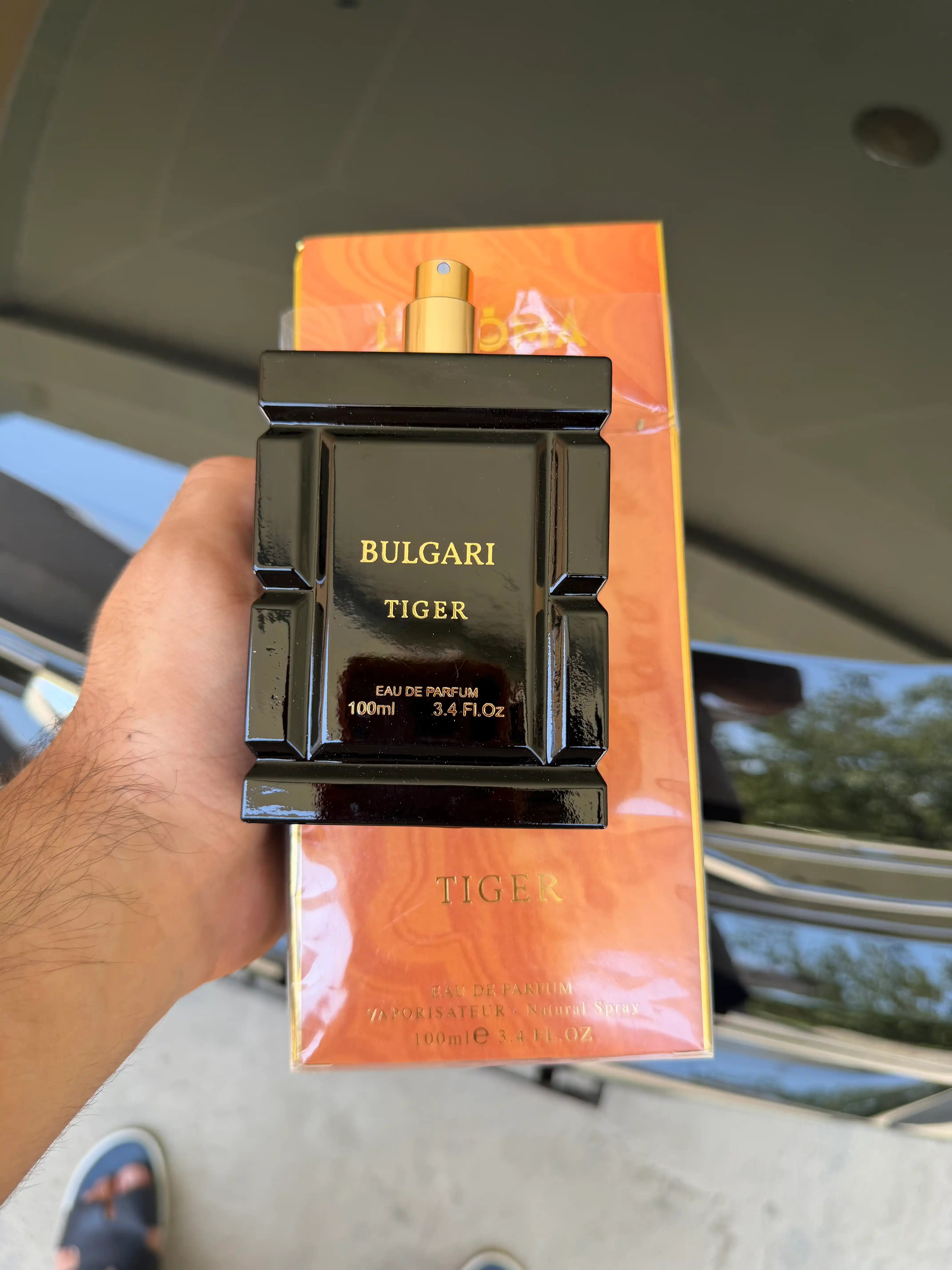Erkaklar atiri Bulgari Tiger Eau de Parfum 100 ml, yangi yog‘ochsimon hid, sovg’a uchun